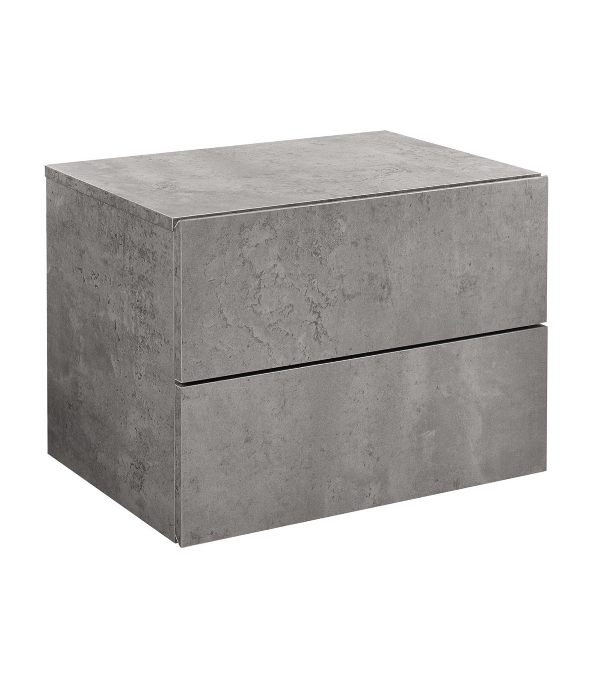 Noptiera montabila pe perete, 2 sertare, 40x29x30 cm, PAL, gri beton